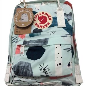 fjällräven kånken mini art back/birch forest edition